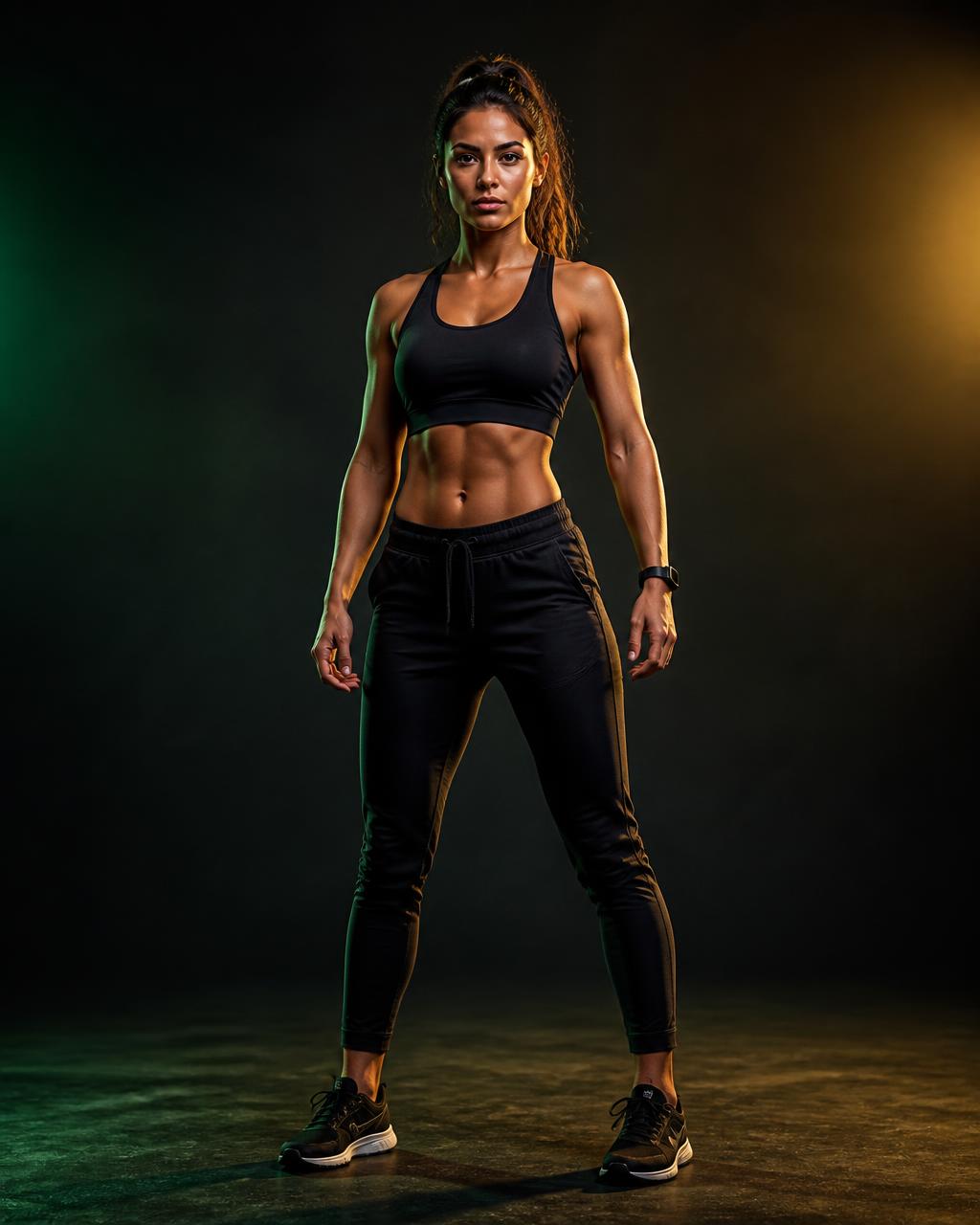 Fit person in gym clothes ready to work out